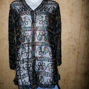 New Celsa quality garmet sheer embroidered  jacket